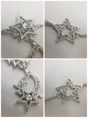 Photo9: Auth Dior Silver tone DR Logo Star motif Necklace 1A200070n" (9)