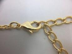 Photo5: Auth Dior Gold tone DR Logo DIOR motif Necklace 1A200080n" (5)