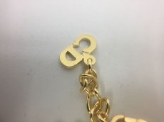 Photo8: Auth Dior Gold tone DR Logo DIOR motif Necklace 1A200080n" (8)