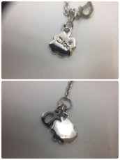 Photo10: Auth Dior Silver tone DR Logo butterfly motif Necklace 1A200090n" (10)