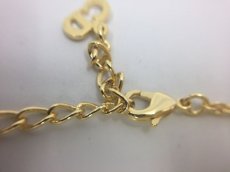 Photo7: Auth Dior Gold tone DR Logo DIOR motif Necklace 1A200080n" (7)