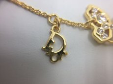 Photo5: Auth Dior Gold tone DR Logo butterfly motif Necklace 1A200040n" (5)