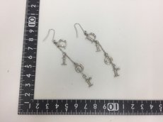 Photo2: Auth Dior Silver tone DR Logo DIOR motif Piercing Earrings 1A200010n" (2)