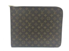 Photo1: Auth Louis Vuitton Monogram Porte Documents Briefcase Clutch bag 1A200180n" (1)