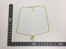 Photo2: Auth Dior Gold tone DR Logo DIOR motif Necklace 1A200080n" (2)