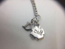 Photo7: Auth Dior Silver tone DR Logo Heart motif Necklace 1A200050n" (7)