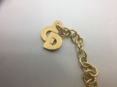 Photo5: Auth Dior Gold tone DR Logo DIOR motif Necklace 1A200030n" (5)