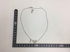 Photo2: Auth Dior Silver tone DR Logo butterfly motif Necklace 1A200090n" (2)