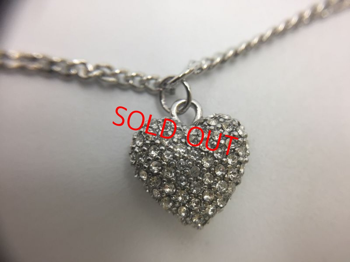 Photo3: Auth Dior Silver tone DR Logo Heart motif Necklace 1A200050n" (3)