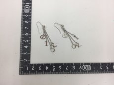 Photo2: Auth Dior Silver tone DR Logo DIOR motif Piercing Earrings 1A200020n" (2)