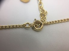 Photo4: Auth Dior Gold tone DR Logo DIOR motif Necklace 1A200030n" (4)