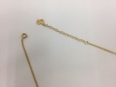 Photo7: Auth Dior Gold tone DR Logo DIOR motif Necklace 1A200030n" (7)