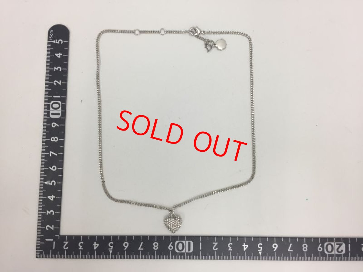 Photo2: Auth Dior Silver tone DR Logo Heart motif Necklace 1A200050n" (2)