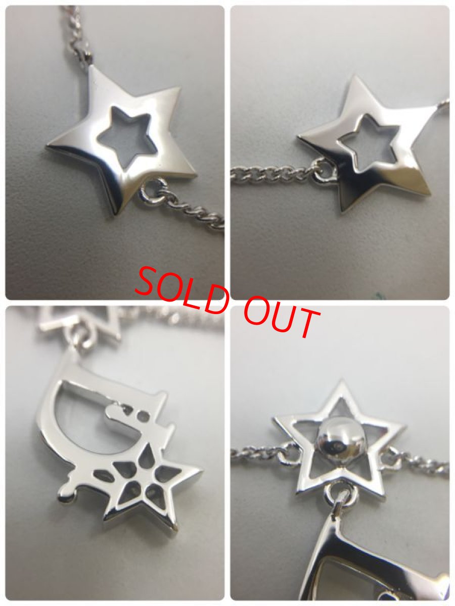 Photo8: Auth Dior Silver tone DR Logo Star motif Necklace 1A200070n" (8)