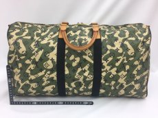 Photo2: Auth LOUIS VUITTON x Takashi Murakami Keepall Bandoulie 55 Green 1A260450n" (2)