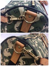 Photo8: Auth LOUIS VUITTON x Takashi Murakami Keepall Bandoulie 55 Green 1A260450n" (8)