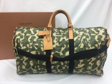 Photo1: Auth LOUIS VUITTON x Takashi Murakami Keepall Bandoulie 55 Green 1A260450n" (1)