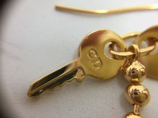 Photo9: Auth Dior Gold tone Shooting Star & Key motif M Piercing Earrings 1A260190n" (9)