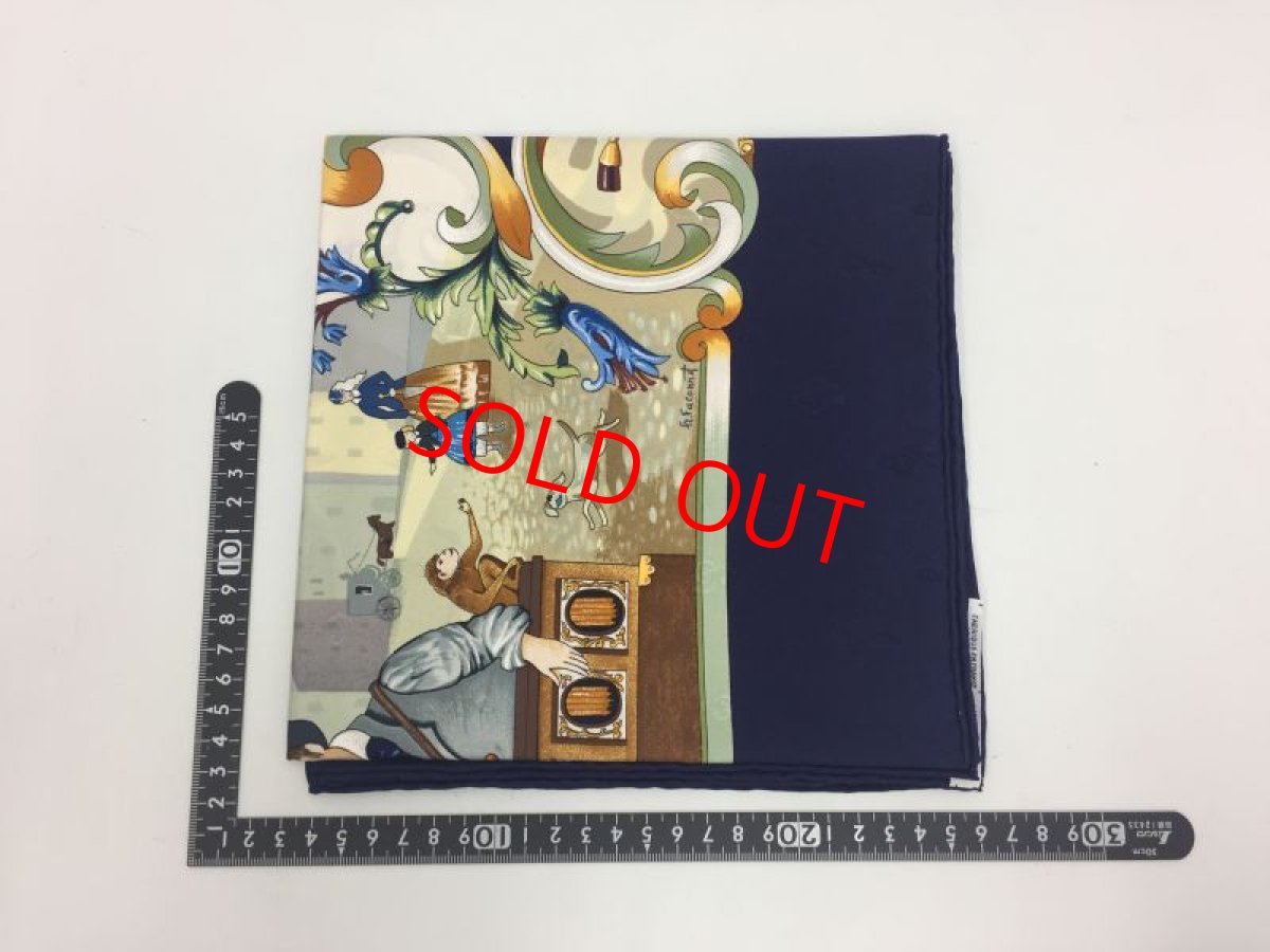 Photo2: Auth Hermes Scarf "ORGAUPHONE" 100% Silk  1A260510n" (2)