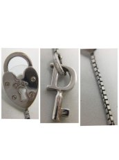 Photo11: Auth Dior Silver tone D Key & Lock motif Piercing Earrings 1A260080n" (11)