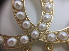 Photo6: Auth Chanel CC logo Gold Tone Fake Pearl Brooch Vintage 1A260400n" (6)