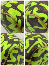 Photo9: Auth Louis Vuitton Monogram Keepall 50 Graffiti Travel Hand Bag Green 1A260470n" (9)