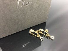 Photo1: Auth Dior Gold tone D & Clip Pin motif  Piercing Earrings 1A260040n" (1)