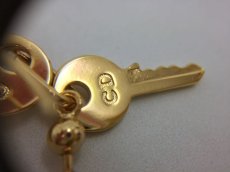 Photo9: Auth Dior Gold tone Shooting Star & Key motif L Piercing Earrings 1A260300n" (9)
