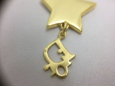 Photo7: Auth Dior Gold tone Star Dior motif Necklace 1A260290n" (7)