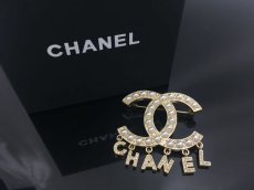 Photo1: Auth Chanel CC logo Gold Tone Fake Pearl Brooch Vintage 1A260400n" (1)