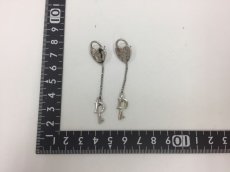Photo3: Auth Dior Silver tone D Key & Lock motif Piercing Earrings 1A260080n" (3)