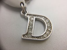 Photo4: Auth Dior Silver tone D & Plastic Ribbon Chain Necklace Pendant 1A260420n" (4)