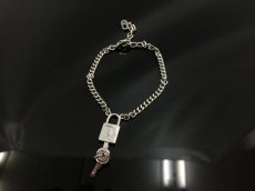 Photo1: Auth Dior Silver tone DR Logo Lock & Key motif Bracelets 1A260180n" (1)