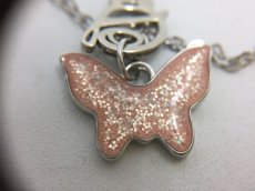 Photo4: Auth Dior Silver tone Dior Butterfly Motif Necklace Pendant  1A260210n" (4)