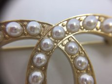 Photo5: Auth Chanel CC logo Gold Tone Fake Pearl Brooch Vintage 1A260400n" (5)
