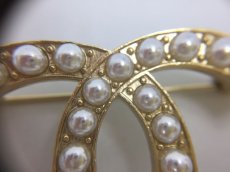 Photo5: Auth Chanel CC logo Gold Tone Fake Pearl Brooch Vintage 1A260400n" (5)