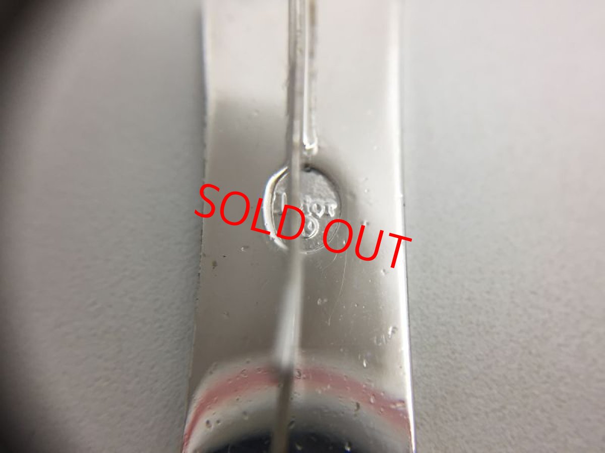 Photo6: Auth Dior Black Silver Dior Trotter Plate motif Piercing Earrings 1A260360n" (6)