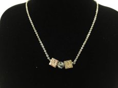 Photo1: Auth Dior Silver tone Dice motif Chain Necklace 1A260110n" (1)