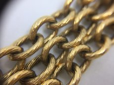 Photo11: Auth Chanel Gold Tone 3 loops Color Stone Necklace Pendant Vintage 1A260490n" (11)