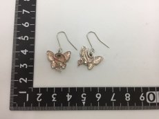 Photo2: Auth Dior Silver tone Dior Butterfly motif Piercing Earrings 1A260220n" (2)