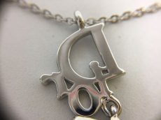 Photo8: Auth Dior Silver tone DR Logo Ribbon motif Necklace 1A260270n" (8)