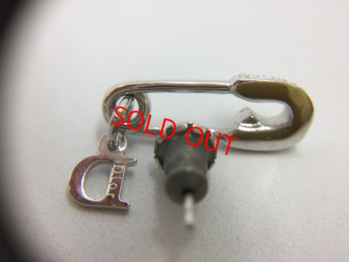 Photo6: Auth Dior Silver tone D & Clip Pin motif  Piercing Earrings 1A260330n" (6)