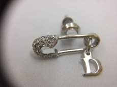 Photo3: Auth Dior Silver tone D & Clip Pin motif  Piercing Earrings 1A260330n" (3)