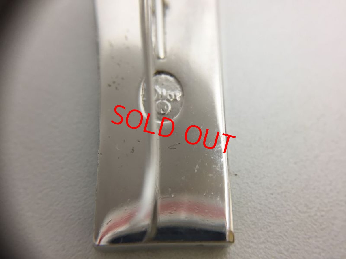 Photo5: Auth Dior Black Silver Dior Trotter Plate motif Piercing Earrings 1A260360n" (5)