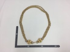 Photo2: Auth Chanel Gold Tone 3 loops Color Stone Necklace Pendant Vintage 1A260490n" (2)