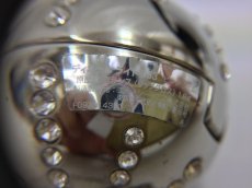 Photo5: Auth Dior Silver tone mirror Ball motif Fabric Necklace Pendant 1A260160n" (5)
