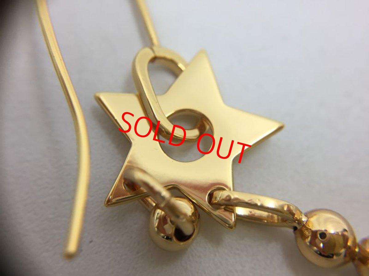 Photo8: Auth Dior Gold tone Shooting Star & Key motif M Piercing Earrings 1A260190n" (8)