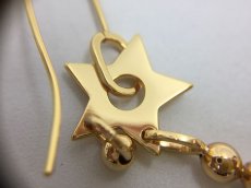 Photo8: Auth Dior Gold tone Shooting Star & Key motif M Piercing Earrings 1A260190n" (8)