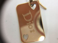 Photo6: Auth Dior Gold tone DR logo Tramp Card motif Piercing Earrings 1A260130n" (6)