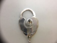 Photo5: Auth Dior Silver tone D Key & Lock motif Piercing Earrings 1A260080n" (5)